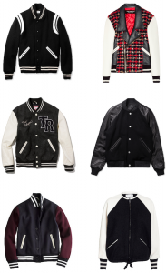 varsity jackets:saint laurent,junya watanabe;true religion; apc;isabel marant